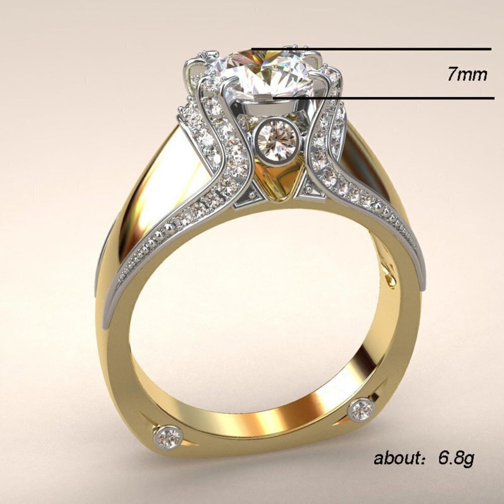 💎Noble Fashion Gemstone Cubic Zircon Chunky Rings for Women, INDN8217 - Picture 7 of 9